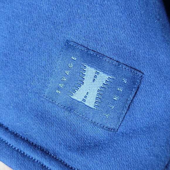 Savage x Fenty Hooded Pullover Cropped‎ Sweater Plus Size Women's 2X Navy Blue - Picture 3 of 5